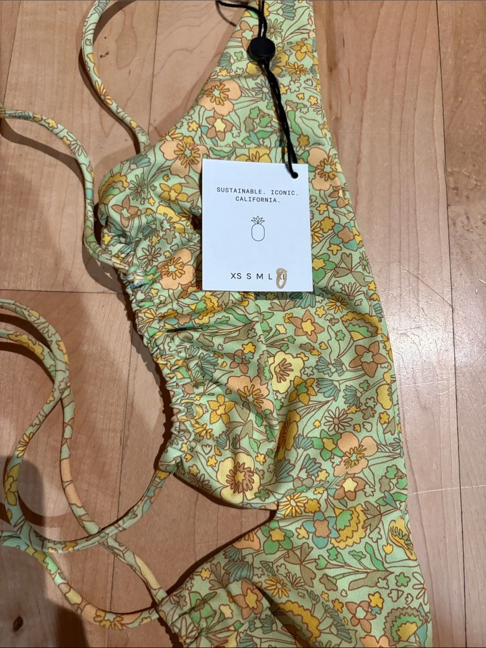 NWT /XL Skatie Floral Tie Bikini Top - check my page for matching set